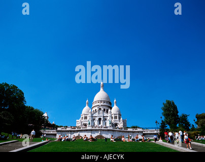 EU-FR Frankreich Region Ile de France Paris Montmartre der Basilika den Blockbustern Herz Sacre Coeur keine Rechte Dritter zur Verfügung Stockfoto