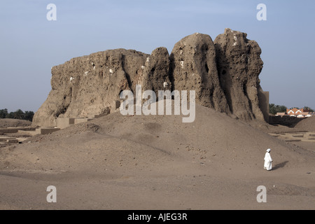 Die westlichen Deffufa bei Kerma Stockfoto