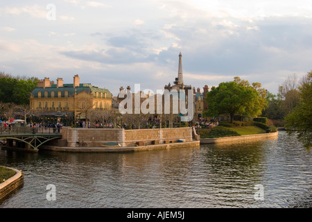 Frankreich-Pavillon World Showcase Epcot Center Freizeitpark Walt Disney World Lake Buena Vista Florida Vereinigte Staaten von Amerika Stockfoto