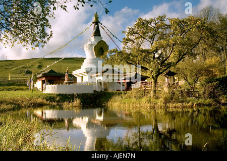 Samye Ling Sieg Stupa für den Weltfrieden, tibetisch-buddhistische Zentrum Stockfoto