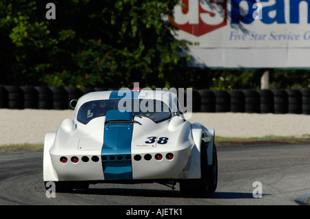 Alan Sevadjian Rennen seine 1963 Duntov Corvette GS an der 2006 Kohler International Challenge mit Brian Redman in Road America Stockfoto