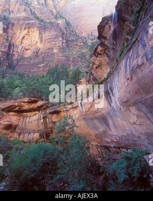 Jede Schlucht und Wasserfälle am unteren Emerald Pool Stockfoto