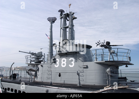 Turm der USS Pampanito Zweiter Weltkrieg u-Boot San Francisco Kalifornien Stockfoto