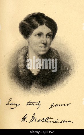 Harriet Martineau 1802 1876 britische Gesellschaftstheoretikers, Whig Schriftsteller, Sozialreformer, Autor, Dichter und Philosoph. Stockfoto