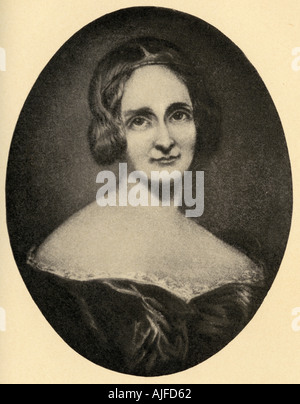 Mary Wollstonecraft Shelley, 1797 - 1851. Englischer Schriftsteller, Kurzgeschichtenschreiber, Dramatiker, Essayist, Biograph und Reiseschriftsteller. Autor von Franke. Stockfoto