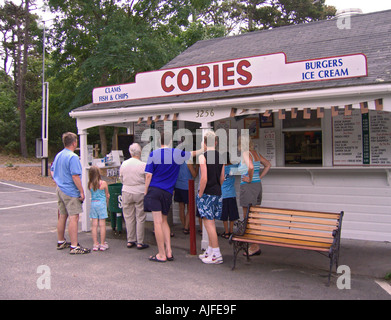 Massachusetts Cape Cod Brewster Nickerson State Park Cobies Straße gelegene Restaurant in der Nähe von Cape Cod Rail Trail Stockfoto