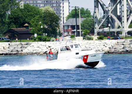 US Küstenwache Boot auf dem St. Clair River Port Huron Michigan MI Stockfoto
