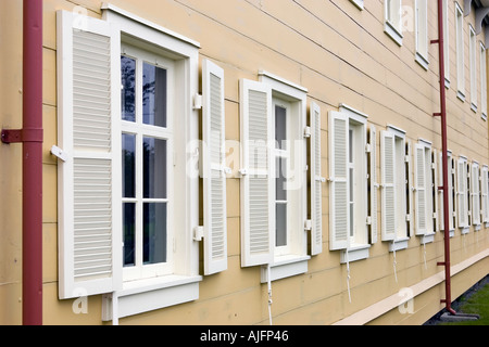 Das russische Bischof-Haus ist das älteste intakte russische Gebäude in Sitka, Alaska. Erbaut im Jahre 1842 von dem russischen amerikanischen Unternehmen. Stockfoto