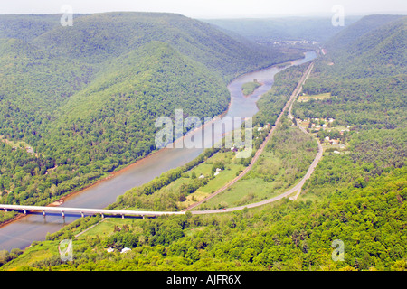 Den Susquehanna River bei Hyner Ansicht Pennsylvania PA Stockfoto