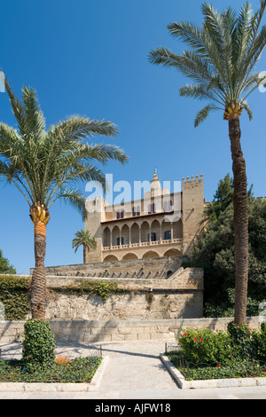 Palau de Almudaina (Königlicher Palast), Altstadt, Palma, Mallorca, Spanien Stockfoto