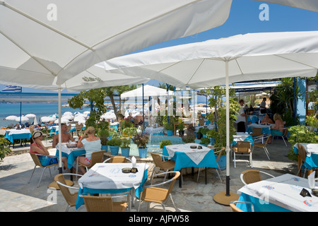 Am Strand Taverne, Alykanas, Zakynthos, Ionische Inseln, Griechenland Stockfoto