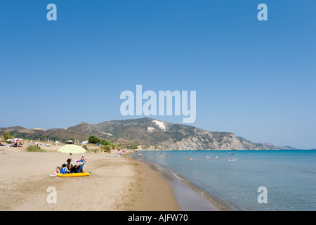 Strand von Kalamaki, Zakynthos, Ionische Inseln, Griechenland Stockfoto