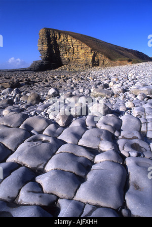 Nash Point Cliffs und felsigen Strand Vale of Glamorgan Heritage Coast South Wales UK Stockfoto