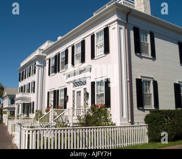 Ein traditionelles weißes Haus in Edgartown, Martha es Vineyard Massachussetts New England USA Stockfoto