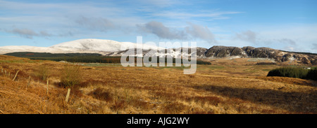 Cairnsmore der Flotte und Clints Dromore im Winter Dumfries and Galloway, Schottland Stockfoto