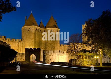 Burg von Carcassonne, Languedoc-Rossillion, Frankreich Stockfoto