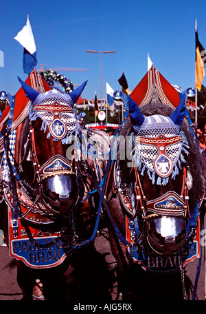 EU DEU Deutschland Bayern München das Oktoberfest in München eingerichtet akribische Paulaner Bräu München Stockfoto