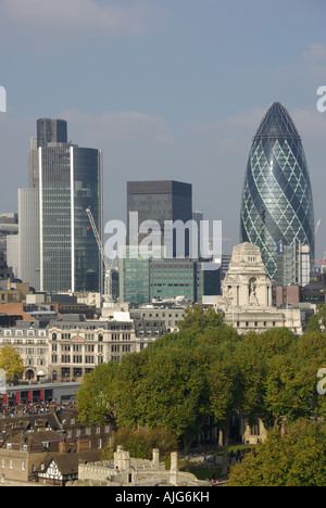 Stadt London Skyline beinhaltet neue Willis Gebäude Stockfoto