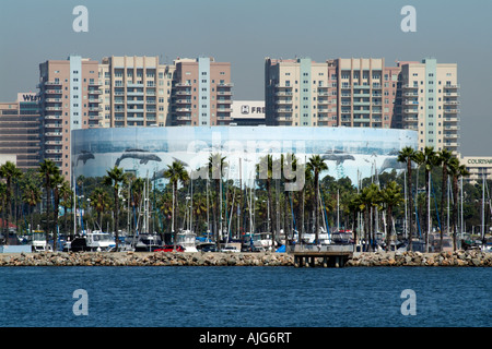 Long Beach Aquarium of the Pacific auf der Küstenlinie in Long Beach Kalifornien USA Stockfoto