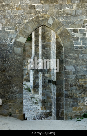 Tor in der Nähe von Porte d'Aude, Cite, Carcassonne, Frankreich Stockfoto