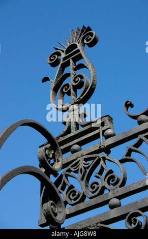 Ananas-Motiv auf ein Metalltor in der südlichen Altstadt von Charleston South Carolina USA. Stockfoto