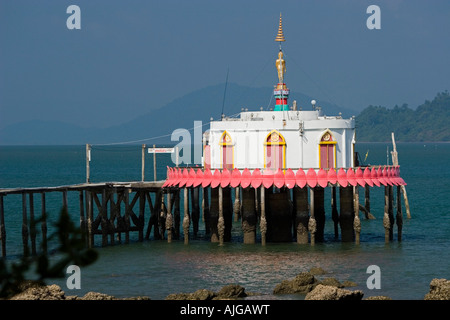Pier Buddhistentempel Ko Phayyam Insel Thailand Stockfoto