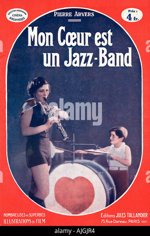 Mon Coeur Est UN-Jazzband, 1929 Französisch Buch der deutsche Film meines Herzens ist eine Jazz-Band Stockfoto