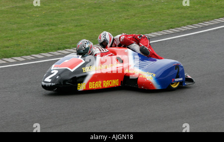 Motorrad Beiwagen Racing Castle Combe Stockfoto