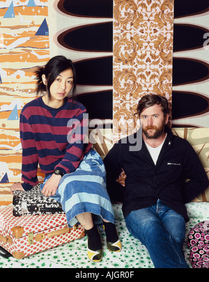 Porträt von Mark Eley und Wakako Kishimoto, ein Mode-Designer-paar. Stockfoto