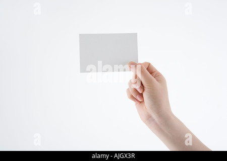 Karte der Frau Hand holding Stockfoto
