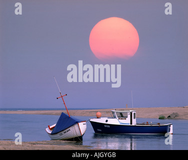 GB - NORTHUMBERLAND: Angelboote/Fischerboote im Hafen von Alnmouth Stockfoto