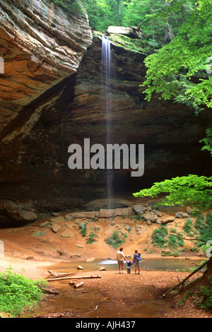 Wasserfälle bei Ash Höhle Hocking Hills State Park Ohio Stockfoto