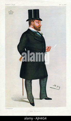 Prinz von Wales, 1878, der zukünftige Edward VII in einem Vanity Fair-Cartoon von Spy Stockfoto