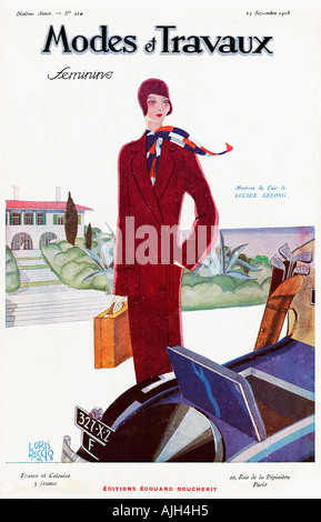 Modi Et Travaux Golf französische Mode Magazin-Cover von 1928 Stockfoto