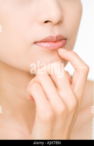 Junge Frau, close-up Stockfoto