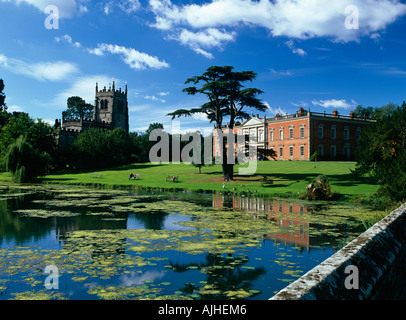 Staunton Harold Hall und Kirche in South Derbyshire England UK Stockfoto