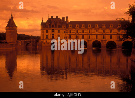 Chateau de Chenonceau, chenonceau Chateau, französische Schloss, das Dorf Chenonceaux, Tal der Loire, Indre-et-Loire, Region Centre, Frankreich Stockfoto