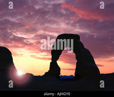USA - UTAH: Delicate Arch im Arches National Park Stockfoto