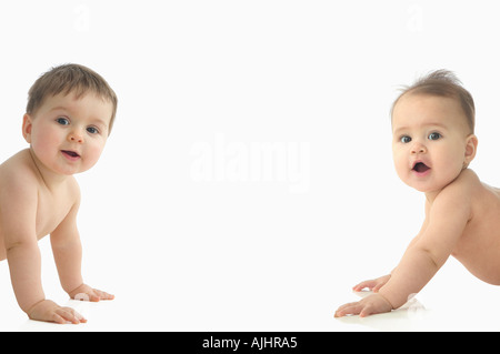 Zwei Babys Stockfoto