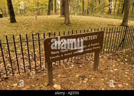 Nancy Hanks Lincoln Grab auf Lincoln Boyhood National Memorial, IN den USA Stockfoto