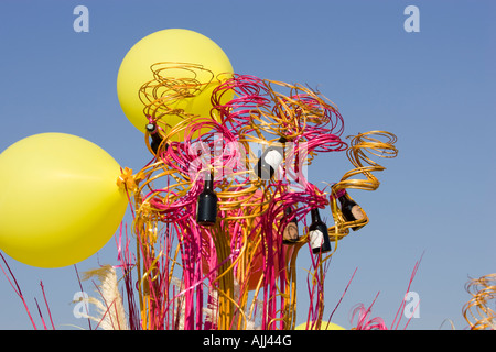 Dekorationen am Strand von Fête des Vendanges Banyuls Sur Mer, Frankreich Stockfoto