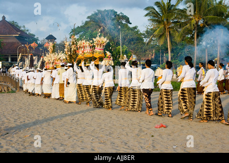 Pura Pechmarie Feier am Ulun Tanjung Hindu Tempel Seminyak Bali Indonesien Stockfoto