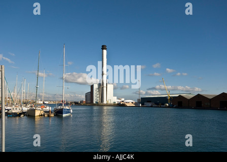 Shoreham Power Station Docks Landschaft Stockfoto