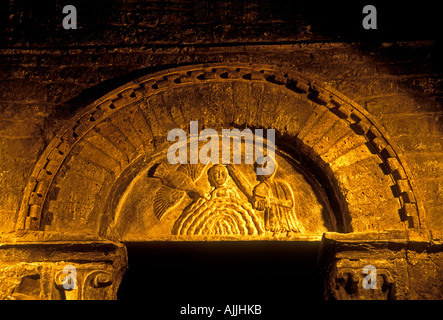 Stein Relief, Basilika des Heiligen Blutes, Brügge, Provinz West-Flandern, Belgien Stockfoto