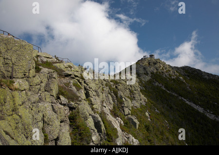 Treppe zum Gipfel von Whiteface Mountain New York Vereinigte Staaten Stockfoto