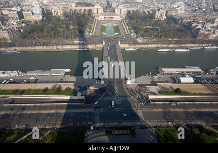 Blick vom Eiffelturm Stockfoto