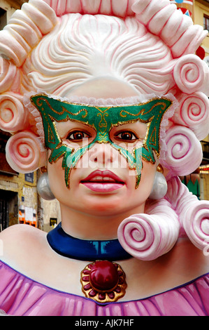 Ninot papier aus Pappmaché Figur "Las Fallas" Fiesta in Valencia, Spanien Stockfoto