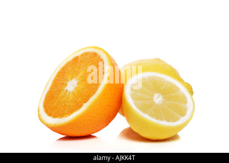 Mund unglaublich gut für Sie frische Orangen und Zitronen Stockfoto