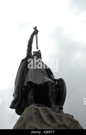 König Alfred Statue Skulptur von Hamo Thornycroft in Winchester, Hampshire Stockfoto