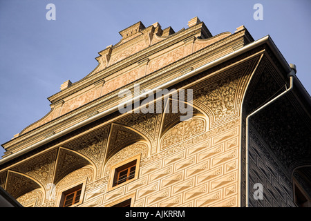 Architekturdetail, Palais Schwarzenberg, Prag, Tschechische Republik, Europa Stockfoto